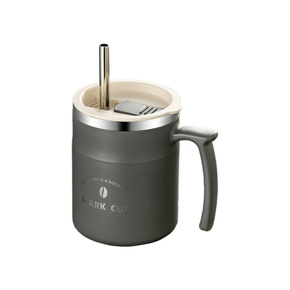 Taotanxi Stirring Coffee Mug Stainless Travel Cup Men Christmas Luxury Gift Ideas Hiking Camping Outdoor Army Outdoorsy Traveler Outdoorsman Fishermen Rv Regalos de Navidad para Hombre Papa,Gray