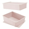 thumbnail image 1 of Taotanxi Storage Bins with Lids Plastic Containers Stackable Storage Box Baskets for Organizing Shelves(Pink), 1 of 9