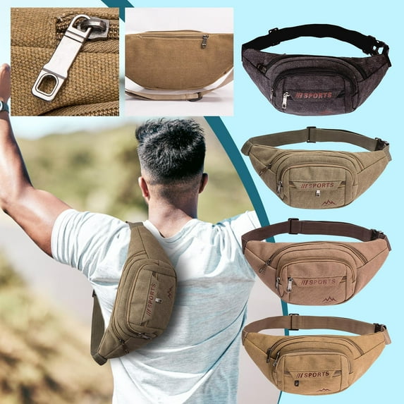 Taotanxi Tactical Waist Bag, 900D Nylon Oxford Water-Resistant Outdoor Edc Fanny Pack Utility Waist Pouch Outdoor Bumbag (Coffee)