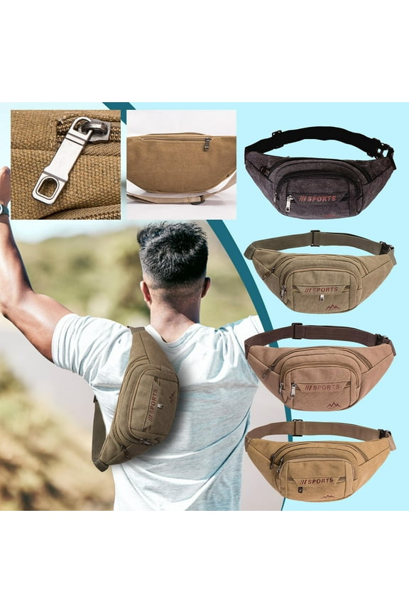 Tactical Waist Bag, 900D Nylon Oxford Water-Resistant Outdoor Edc Fanny Pack Utility Waist Pouch Outdoor Bumbag (Khaki)