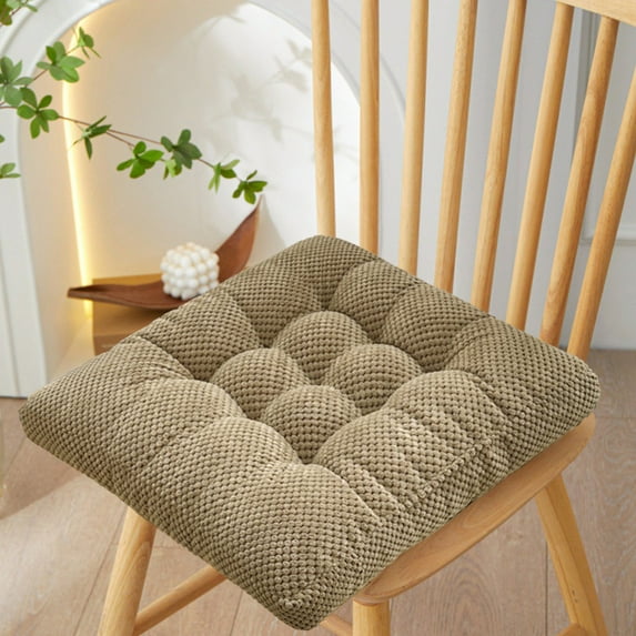Taotanxi Thickened Velvet Cushion, Chair and Sofa Seat Pad, Floating Window and Tatami Cushion, Machine Washable, Soft and Durable, Size 17 72x17 72 Inches,Khaki
