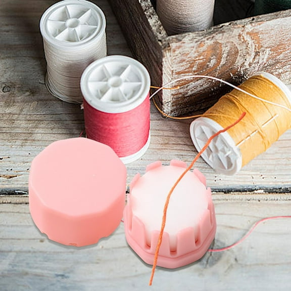 Taotanxi Thread Wax Thread Conditioner Beeswax for Hand Sewing Embroidery Beeswax Floss Conditioner for Quilting Sewing Strengthening Line Embroidery Wax (Pink)