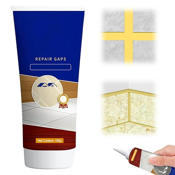 Taotanxi Tile Grout Repair Kit, Fast Drying Tile Grout, Grout Sealer Bathroom Shower Kitchen Floor Tile, Restore and Renew Tile Joints Line, Gaps, Replace Grout Pen(Golden Sandal Wood)