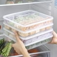 thumbnail image 1 of Taotanxi Transparent Dumpling Storage Container - Stackable Food Organizer Box for Kitchen & Refrigerator - Airtight Freshness Preservation Kitchenware, 1 of 7