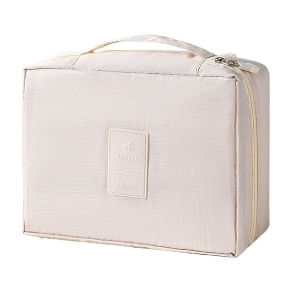 Taotanxi Travel Makeup Bag Cosmetic Bag Makeup Bag Toiletry bag for women and men (Beige)