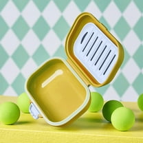 Taotanxi Travel Soap Case Leakproof, Portable Travel Bar Soap Holder Container with Lid for Camping, Gym, Yellow