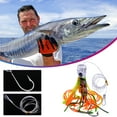 thumbnail image 1 of Taotanxi Trolling Lures Saltwater, 6/9inch Offshore Big Game Trolling Lures for Tuna Marlin Mahi Wahoo Deep Sea Fishing Bait Rigged Squid Skirt Leader Hooks, 1 of 7