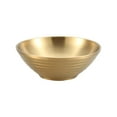 thumbnail image 1 of Taotanxi Unbreakable 304 Stainless Steel Rice Bowls Dinnerware Tableware Thick Bowl Double-Deck Food Storage Container for Soup, Popcorn, Fruit, Salad, Noodle, Etc (Gold, 16Cm), 1 of 6