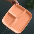 thumbnail image 1 of Taotanxi Unbreakable Divided Plates 10 Inch,Reusable Wheat Straw Kids Plates，Microwave And Dishwasher Safe, Perfect For Kids And Adults,Orange, 1 of 5