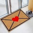 thumbnail image 1 of Taotanxi Valentine Natural Coir Doormat Red Pink Love Heart Welcome Floor Mat Non-Slip Entrance Door Rugs for Indoor Outdoor Home Bathroom Decor, 16.5 x 24 Inch, 1 of 4