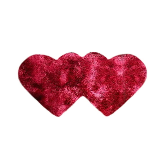 Taotanxi Valentine'S Day Fluffys Rugs For Bedroom 40X20In Machine Washable Living Room Rug Carpet Heart Shaped Bedside Rug Rugs Non Slip Carpet Mats Home Decor