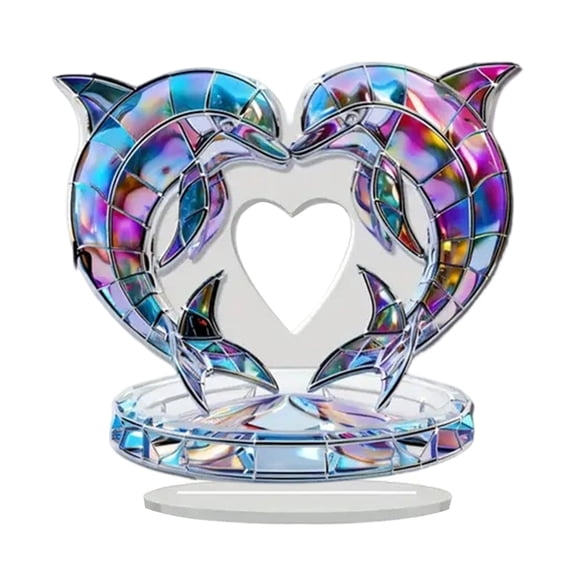 Taotanxi Valentines Acrylic Sign Decor, Standing Craft Stand with Sweet Design, Charming Valentine Gift for Home Decor, Desktop, Entryway Display