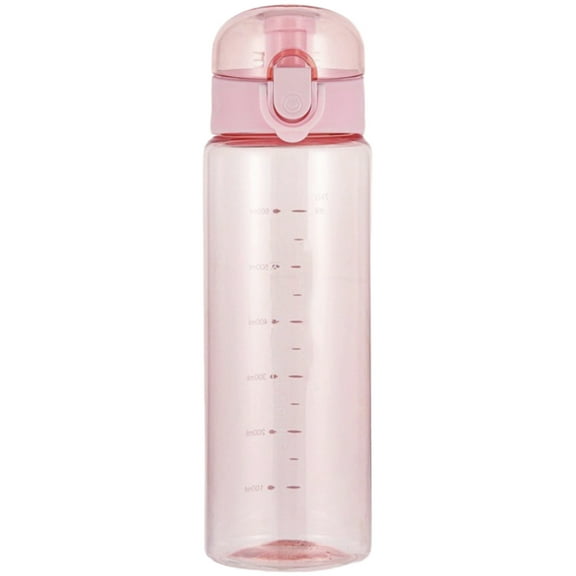 Taotanxi Water Bottle Sports Water Bottle, Reusable Clear Water Bottle BPA-Free Water Bottle, Leak-Proof Plastic Water Bottle, Flip Top Drink Bottles for Travel Gym (26oz, Pink)