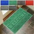 thumbnail image 1 of Taotanxi Welcome Mat Outdoor Indoor, 29x17 All-Season Waterproof, All-Weather Heavy Duty Doormat, Low Profile Porch Patio Entrance Mat, Sturdy Natural Rubber, Blue, 1 of 7