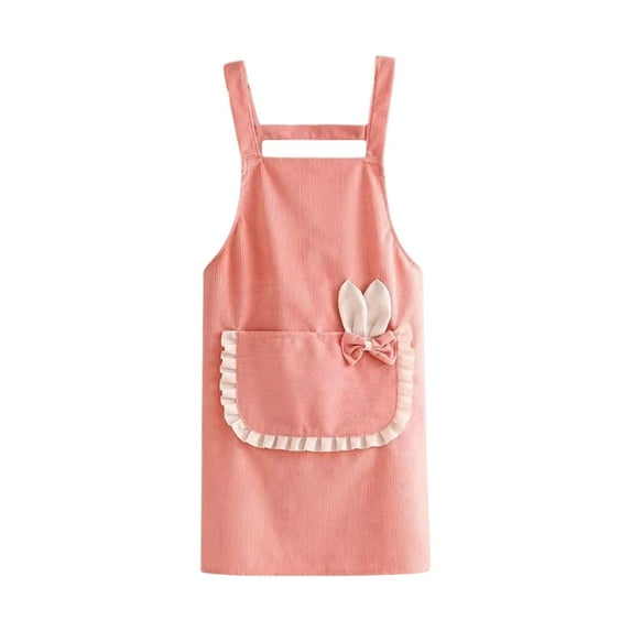 Taotanxi Women'S Cute Bunny Ears Apron With Pockets, Comfortable Kitchen Apron, Perfect for Coffee Shop, Baking, Gardening, Easter, Cooking.
