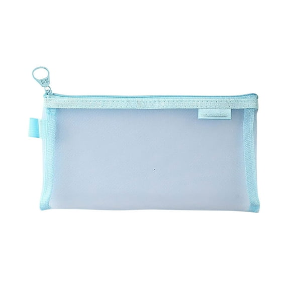 Taotanxi Zipper Mesh Pencil Case Clear Exam Pencil Pouch Stationery Organizer Marker Pouch Pen Bags