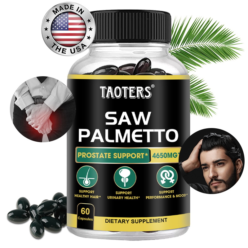 Taoters Saw Palmetto supplement contains turmeric, black pepper, and