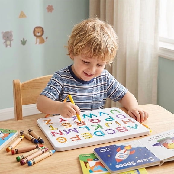 Taotique Magnetic Letter Board Double Sided, 2 in 1 ABC Alphabet Tracing Board, Preschool Learning Toy, Handwriting Practice, Educational Classroom Toy for Toddlers Kids