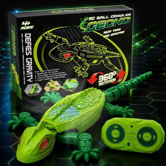 Taotique RC Wall Climbing Toys for Kids, Remote Control Electric Wall Climbing Animal with Led Glowing Eyes, Cool Toy Birthday Gifts for Boys Girls