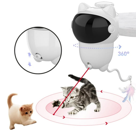 TaotiqueAutomatic Cat Toy Interactive for Indoor, 2 in 1 Cat Interactive Laser Feather Toys Breed