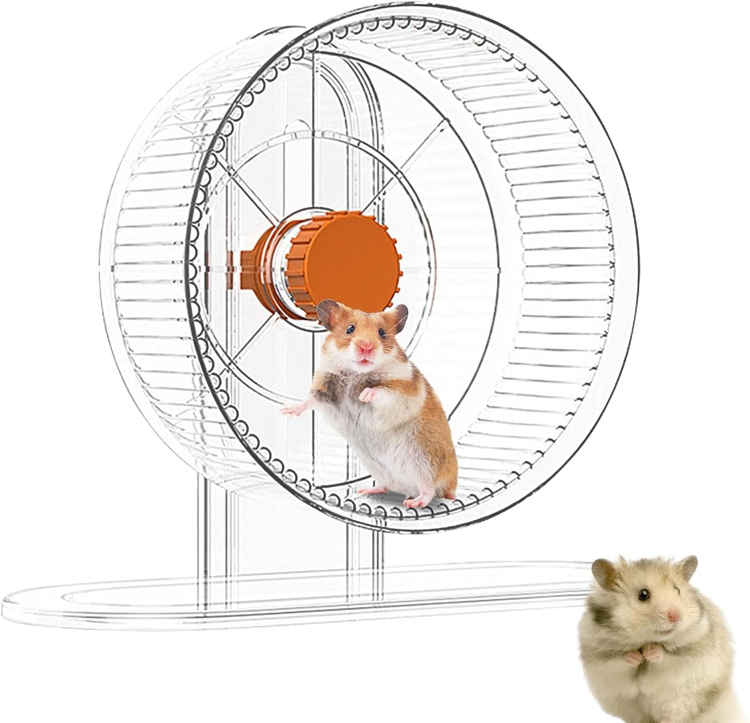 Taotique Super-Silent Hamster Exercise Wheels - Quiet Spinner Hamster Running Wheels with Adjustable Stand for Hamsters Gerbils Mice Or Other Small Animals