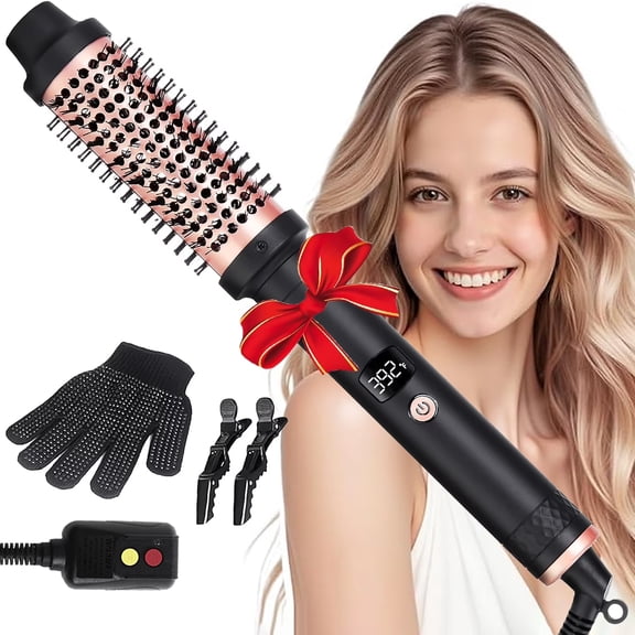 Taotique Thermal Brush, 1.5 inch Heated Round Brush for Blowout Look, 25s Fast Heating Curling Iron Brushes with 5 Temp Settings, Hair Styling Tool for All Hair Types