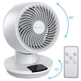 thumbnail image 1 of Taotronics Desk Fans, 12-Inch Air Circulator Fan for Bedroom, 60ft Powerful Airflow, Table Fan with Remote Control, 8-Hour Timer, 160° Tilt Adjustment, 3 Speeds Small Portable Fan for Home, Office, 1 of 8