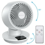 Taotronics Desk Fans with Remote, Oscillating Air Circulator Fan, 3 Speeds Dorm Fan, Smart Touch Table Fan for Home, Whole Room, Office, Kitchen