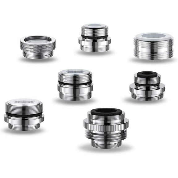 Tap Adapter,Tap Adapters Fit 7pcs Size Tap Adapters Fit Removable Size Tap Adapters Fit Removable Sink Removable Sink Aerators Adben Qinquan Iuppa Rookin