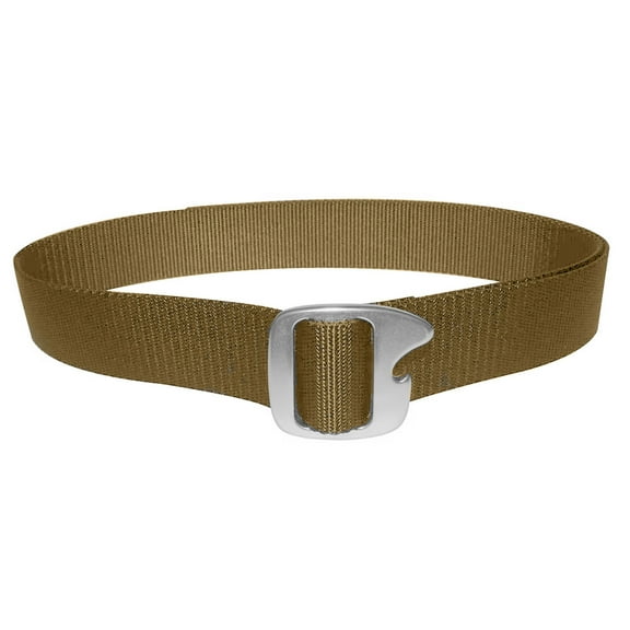 Tap Cap Gunmetal Buckle Bottle Opener Belt - Medium - Coyote Brown