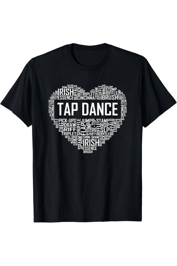 Tap Dance Heart Lover Gift Tap Dancer Gifts Dancing Teacher T-Shirt for Men Women Girls Kids
