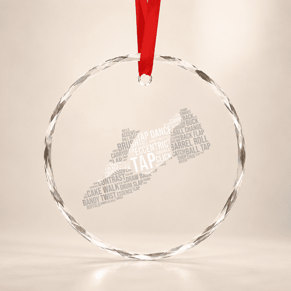 Tap Dance Shoe Dancing Cute Dancer Classic Edition Glass Ornament