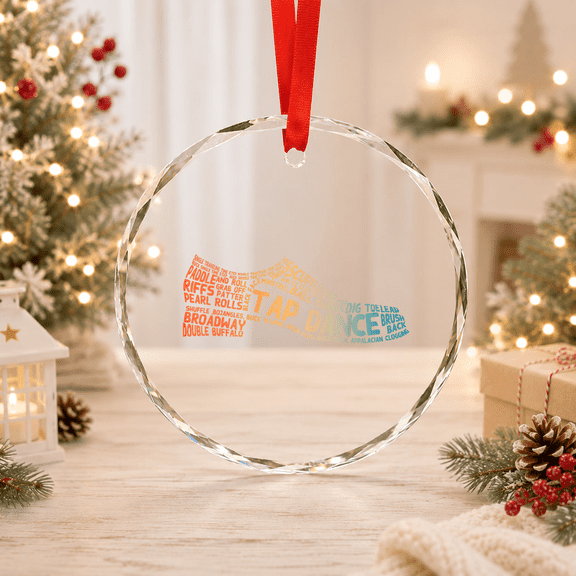 Tap Dancer Art For Dance Teacher Tap Dancing Glass Ornament