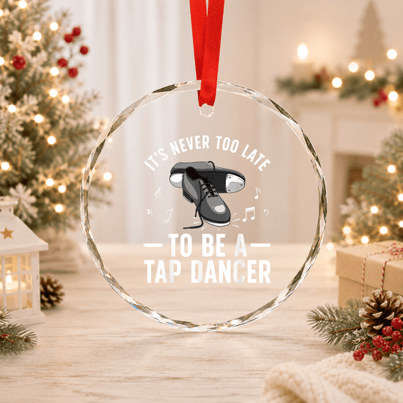Tap Dancing Art For Line Tap Dancer Glass Ornament