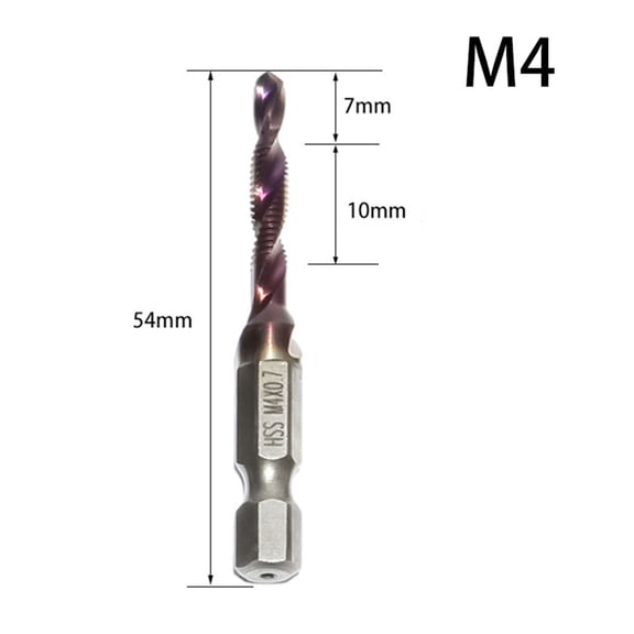 Tap Drill Bit Hex Shank HSS Screw Bit Screw Machine Compound Tap M3-M10