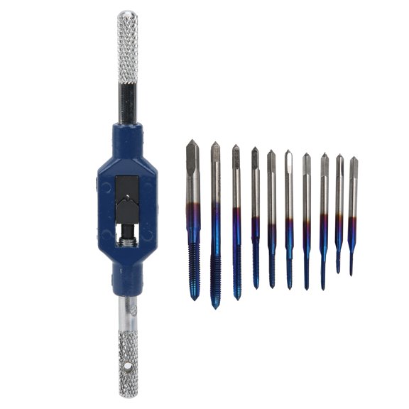 Tap Drill Bit Thread Hand Machine Tapping Kit Blue ted Tungsten Steel Industrial Supplies