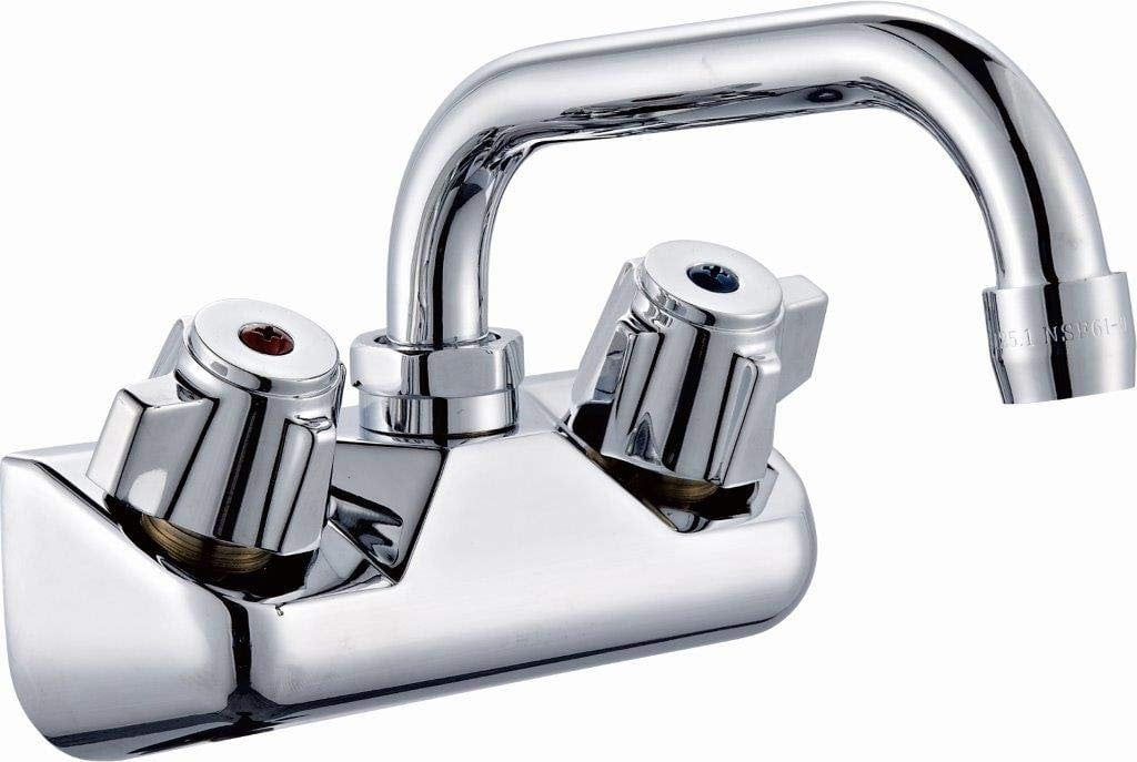 Tap Industries TWMF-406 Commercial Wall-Mount Faucet with 6-Inch Spout for Restaurant Kitchens