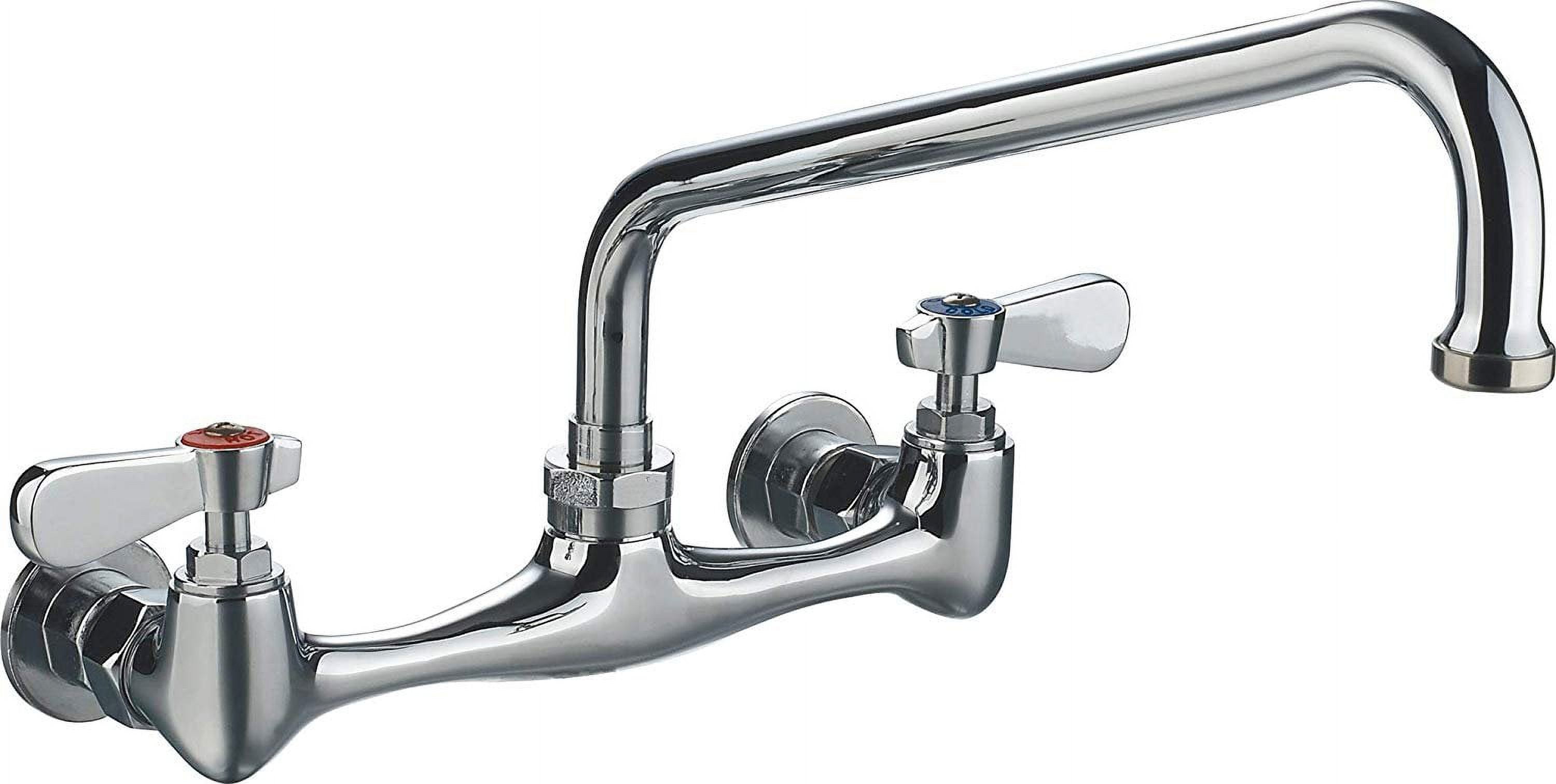 Tap Industries TWMF-8 Commercial NSF Wall-Mount Faucet for Restaurant Kitchens 16" Spout