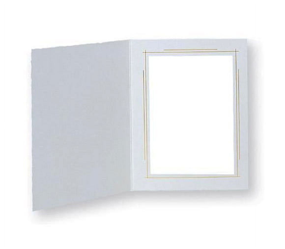 Tap Picture Folder Frame Whitehouse, White / Gold, for 8x10" Photo. (10 Pack)