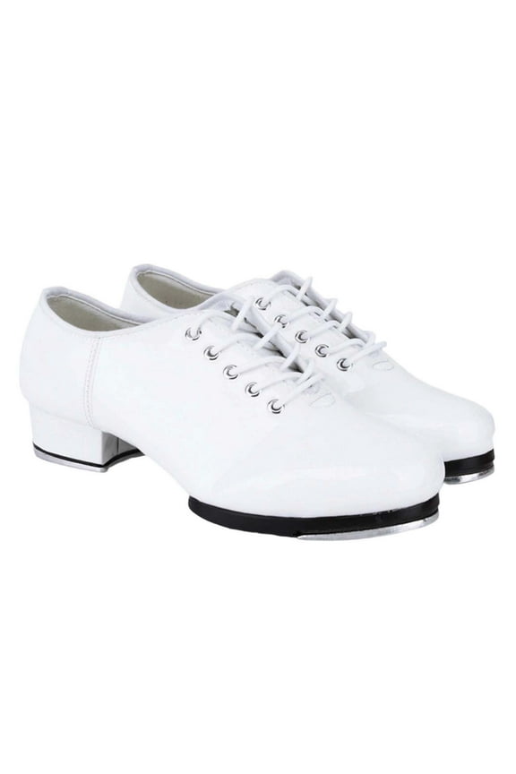 Tap Shoes for Girls Boys Lace Up PU Leather Dance Shoes for Little Kid/Big Kid
