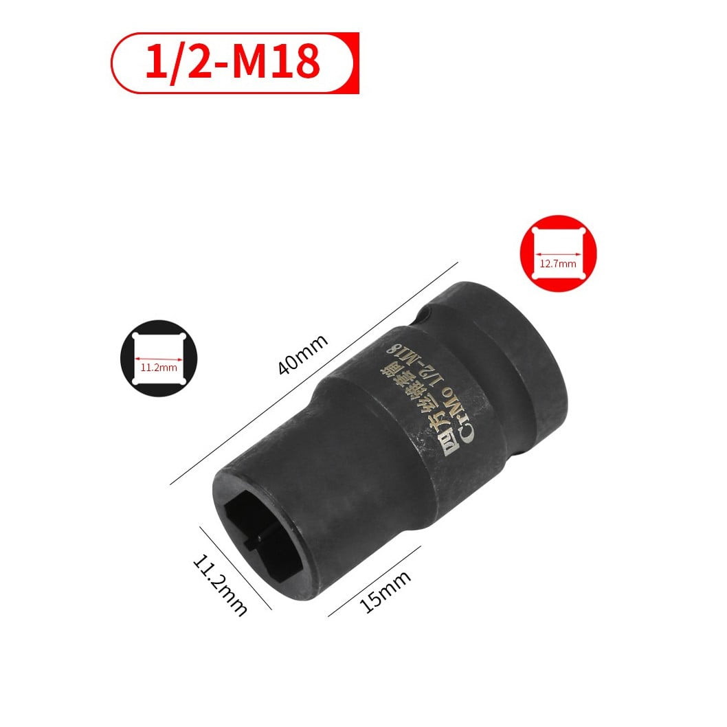 Tap Socket Double Square Head 1/2Inch Driver for Pneumatic Wrench Tool