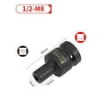 thumbnail image 1 of Tap Socket Double Square Head 1/2inch Driver For Pneumatic Wrench Tool Accessories And Parts Replacement M6-M24, 1 of 6