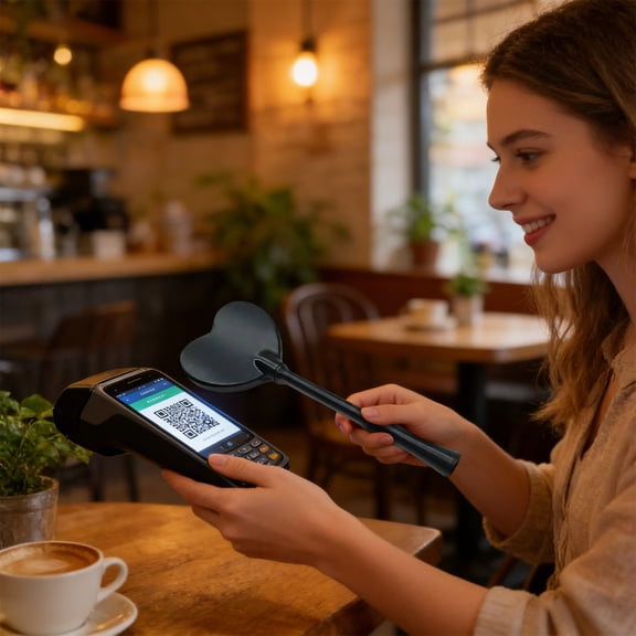 Tap-to-Pay Wand - Black Sleek Durable Plastic, Contactless Payment Device, Stylish Portable Design, Scratch-Resistant Surface, Compatible Contactless Payments, Perfect Business, Shopping & Daily, 1pc