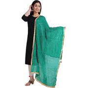 Tapara Silk Bandhani Bandhej Dupatta for Women, Heavy Dupatta