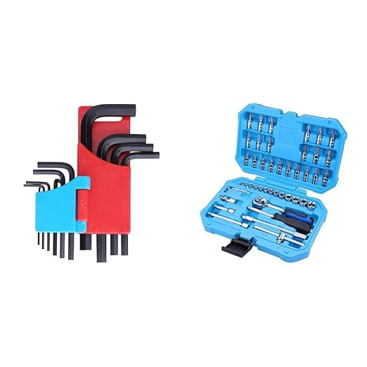 Taparia KHI-10V Steel Allen Key Set (Black Finish, Hanger Packing, Pack of 10)