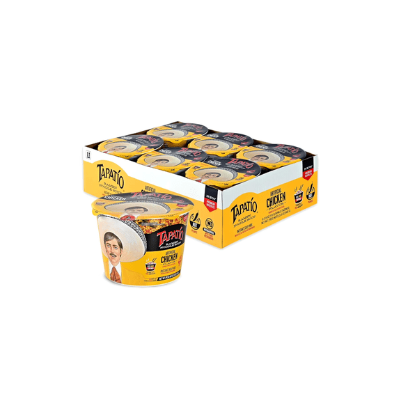 Tapato Artificial Chicken Flavor Ramen Noodle Soup Cups 2.29 oz, 6 Count Spicy Instant Soup Pack