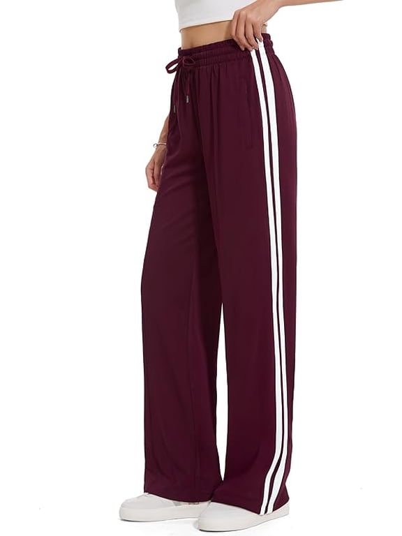Women's 28/30/32/34 Inseam Track Pants Loose Straight Leg Jogging Sweatpants Warm-Up Sports Athletic Running