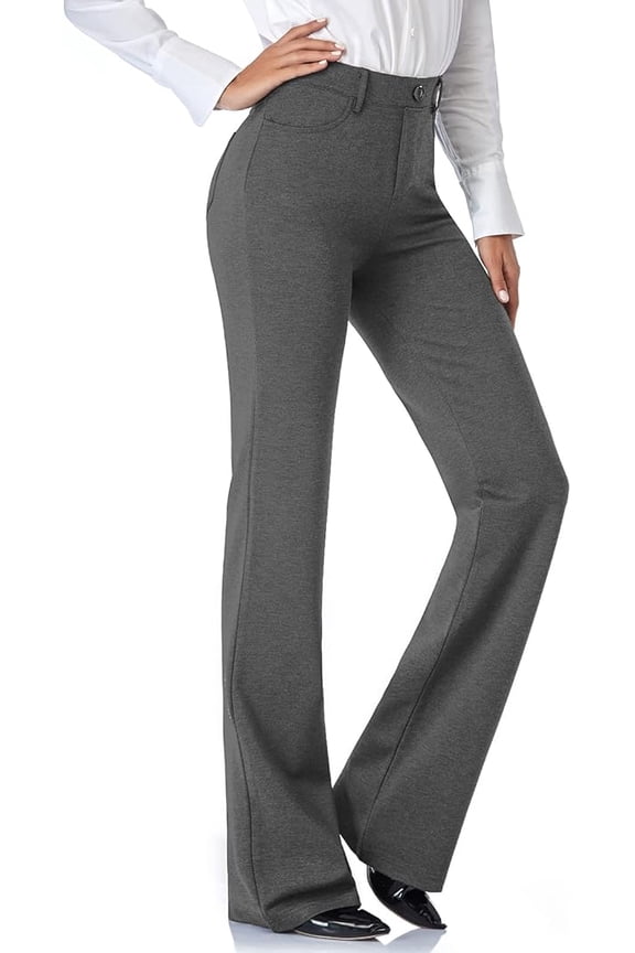 Women's 30'' Stretchy Bootcut Dress Pants with Pockets Tall, Petite, Regular for Office Work Business