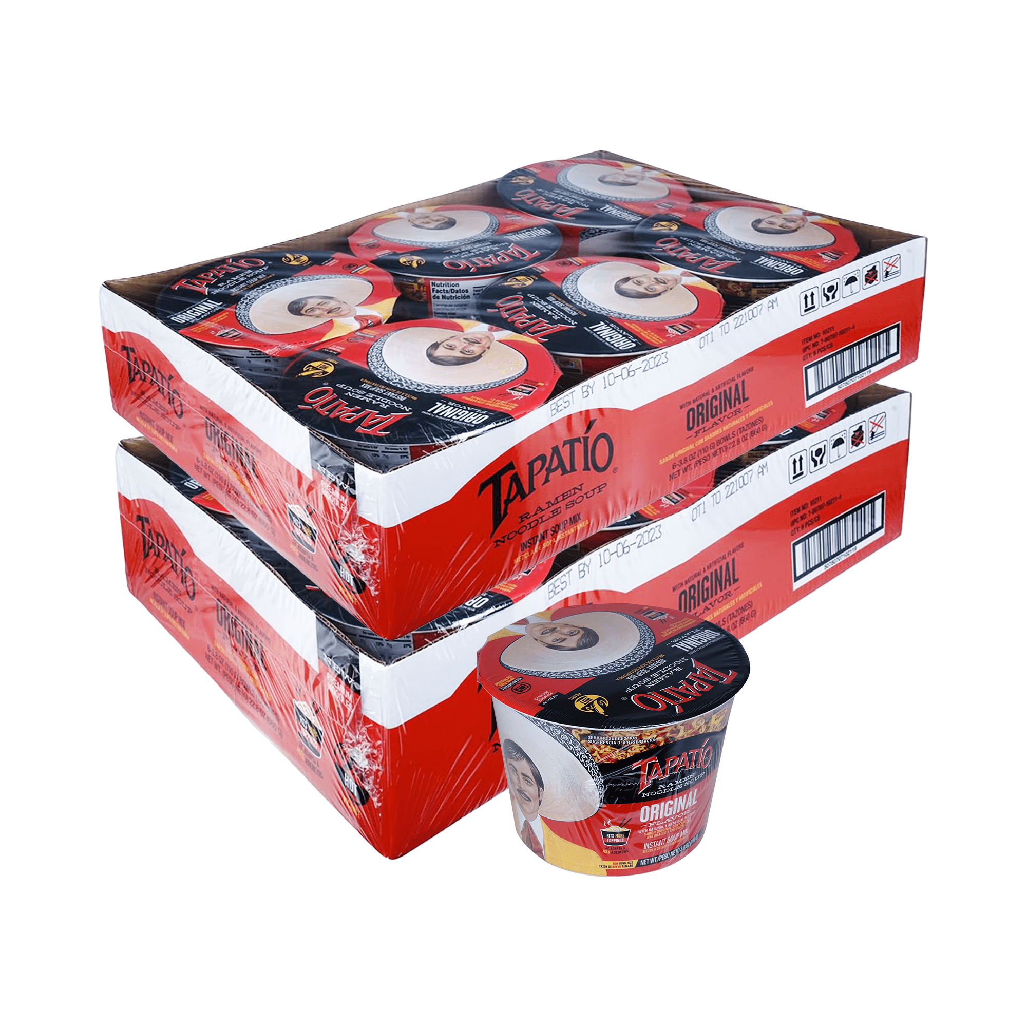Tapatio Original Flavor Ramen Noodle Soup, 3.7 oz (Pack of 12)