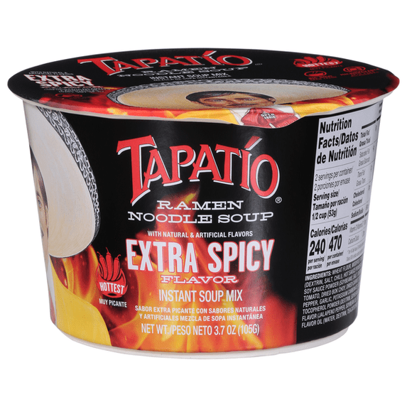 Tapatio Ramen Noodle Bowl 105g, Extra Spicy Flavor